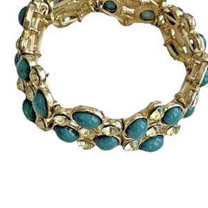 Elegant Gold and Turquoise Bracelet
